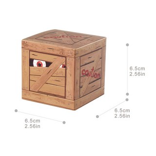 搞怪海盜小木箱 禮品盒子 萬聖節主題 包裝盒 6.5cm, 1個, 搞怪小木箱;6.5*