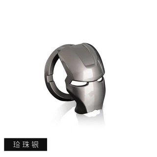 鋼鐵人 一鍵啟動裝飾圈 鋅合金 汽車按鍵貼 點火開關保護蓋, 1個, 珍珠銀