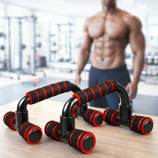 MIRRA 흔들림없는 고강도 근강화 푸쉬업바, 레드+블랙