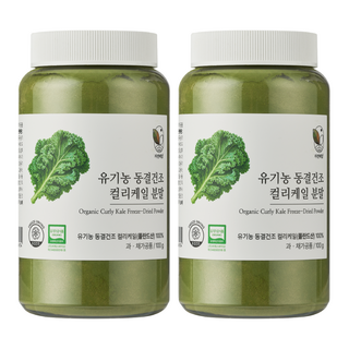 자연해답 유기농 동결건조 유럽산 컬리케일 곱슬케일, 2개, 100g