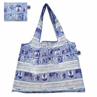 【Misuzu Uta】日本大正時代著名詩人金子美鈴系列摺疊大容量購物袋，輕巧耐用，方便攜帶，大容量收納, 1個, 洋灯, 洋灯