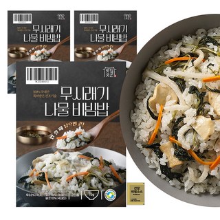 [1+1+1 3봉+간장소스1개] 맛집곳간 국내산 무시래기나물 비빔밥재료 건나물 영양밥 건강밥, 3개, 15g(2인용)