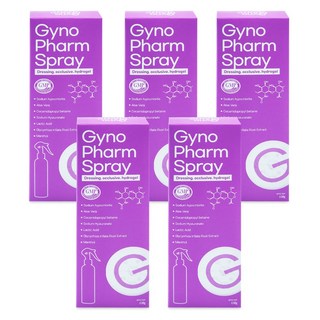 세븐메디컬 지노팜 스프레이 약산성 여성청결제 Y존 클렌저 질세정 의료기기, 5개, 120g