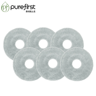 퓨어퍼스트 로보락 Qrevo Curv 걸레 교체용 리필 호환, 6개, 미세모