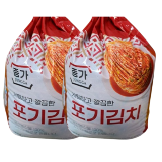 종가 중부식 포기김치, 5.2kg, 2개
