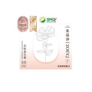 ZOEY.J 柔益淨 Lady Flower 女性益生菌 Plus 30包, 1個, 30份