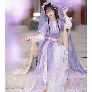 A+精選 拂鈴花 漢服女唐製齊腰唐全套襦裙 古風刺繡 日常春冬款套裝