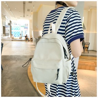 清新休閒小背包/防潑水尼龍小型後背包/輕量可愛迷你背包/小型背包/防盜背袋背包, 米色