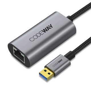 코드웨이 노트북 랜선 연결 젠더 USB 유선 랜카드, 3.0 to LAN, 1개
