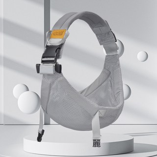 喔喔熊嬰兒簡易橫抱前抱夏季多功能抱娃通用神器輕便揹帶, 銀灰色:1個, 1個