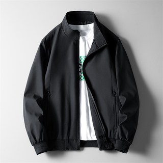 舒適純色夾克男士棒球領外套 - 時尚薄款青年裝