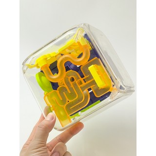 3D立體迷宮魔方益智力球：兒童專注力訓練走珠玩具，鍛鍊手腦開發，鐵球闖關禮物, 1個, 立體迷宮, 立體迷宮