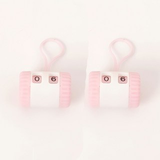 1+1 뜨개질 카운터 스티치 마커, 2개, 핑크