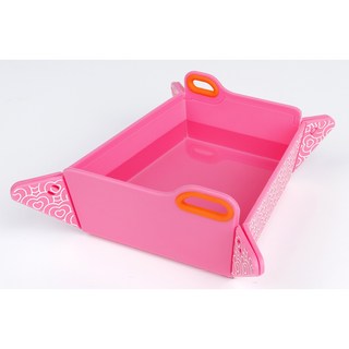 펫토리아 르칙 반려동물 피크닉 접이식기, 핑크 + 화이트, 1개