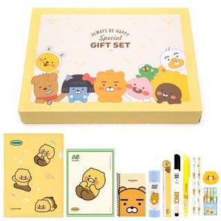 [카카오프렌즈 알찬 문구세트3 춘식이세트] 선물세트 문구세트선물 초등학생선물 어린이날선물 구디백 어린이집생일답례품 어린이집선물 문구세트 유치원생일답례품 학용품 유치원구디백 문구류, 1개