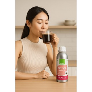 enya 恩亞 中鏈三酸甘油酯 MCT油 家庭號 棕櫚油提煉 防彈咖啡專用, 1個, 1000ml/白瓶 (4~6週份量）, 1000ml