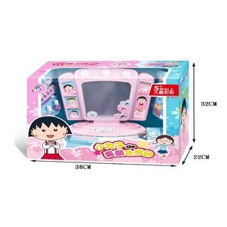 櫻桃小丸子 化妝台 兒童指甲油唇彩化妝品家家酒 安全無毒 正版授權 CF146252, 1個