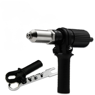 tinduo솔리드 메탈 전동 리벳건 어댑터 정밀 리베팅 & 강력 그립 빠른 작업 (스패너+헤드 포함), 1세트