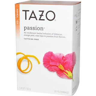 TAZO 타조 티 패션 허벌 티 카페인-프리 20백 52g 2개, 20개입, 1개