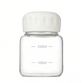 WHH 다용도 내열 쥬스 유리병 미니 밀페용기, 2개, 250ml