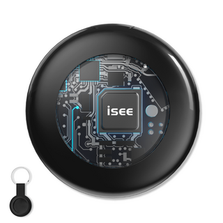isee 아이시 애플인증 Find My 아이시태그 트래커 스마트태그 미아방지 위치추적기 나의찾기 호환, 1개, 블랙