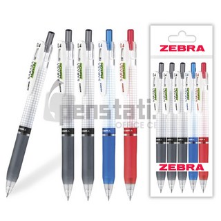 제브라 사라사 클립 마크온 0.4mm 볼펜, 0.4mm 블랙 3개+블루 1개+레드 1개