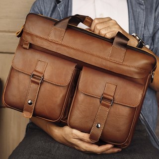 電腦包 公事包 真皮包包 公文包 上班包包 爸爸包 手提包 肩背包 上課包包 通勤包 男生包包, 6391棕色