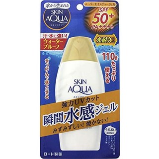 스킨 아쿠아 선크림 슈퍼 모이스처 젤 4가지 보습 성분 배합 110g 슈퍼 워터프루프, 2016 버전, 1개