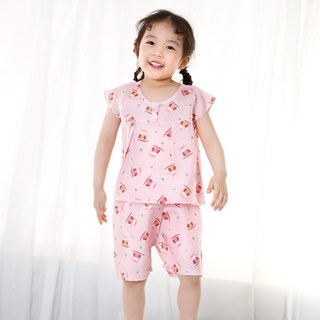 아동용 부엉이 핑크 인견 잠옷 상하세트