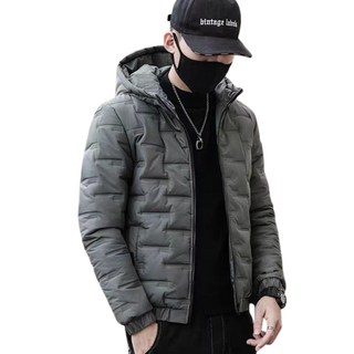 鋪棉保暖外套 男款 冬季連帽羽絨棉外套