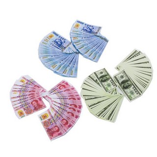 【金發財金紙】冥國台幣人民幣美金 三合一金紙 各500張 (冥界財富系列), 1個