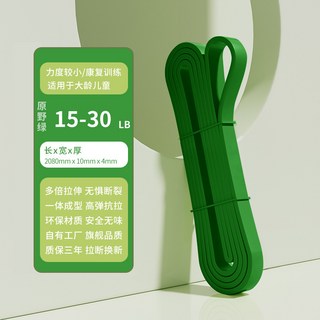 彈力帶 男女引體向上輔助帶 健身拉力帶 背部力量訓練 單槓阻力帶 翹臀圈 瑜珈彈力帶, 1個, 森林綠 15-30LB 兒童專用款