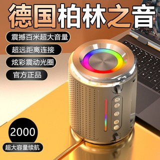 臺灣出貨 旂艦智能無綫藍牙小音箱重低音炮小鋼炮手機外放迷你小音響便攜式 9TIK, 騎士黑【官方正品丨現貨速發】送充電線,頂配Pro丨燒麥柏林重低音+重感金屬振膜