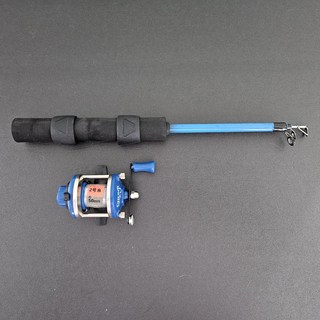 얼음낚시대릴세트 Ver2 빙어낚시 산천어 얼음축제, 블루