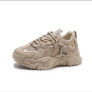 Racnig Sports 厚底老爹鞋 時尚純色休閒鞋 防潑水設計 透氣網布