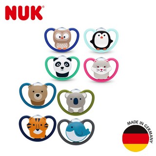 NUK SPACE超透氣矽膠安撫奶嘴 單入【金寶貝】(款式隨機出貨), 1個, 6-18M