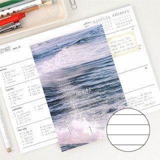 미라이트 필사노트 도트 라인 줄 노트, 1개, 애저 서프 (라인)