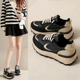 FvaBzon 여성 발편한 키높이 운동화 5cm 통굽 초경량 스니커즈 데일리 캐주얼 조깅화