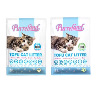 Purreland 倍淨豆腐砂貓砂 5L 天然環保 可沖馬桶, 3包, 原味