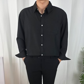 더핏 남성용 구김없는 링클프리 오버핏 긴팔 셔츠 1+1