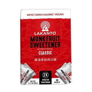 LAKANTO 羅漢果兩倍甜經典白糖 零卡路里 植物萃取 生酮友善, 90g, 1個