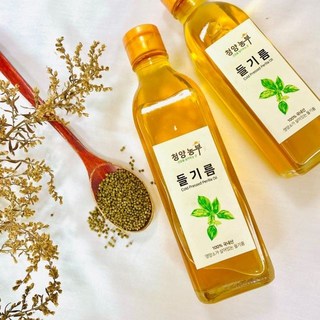 청양농부 100%국내산 저온압착 볶은 들기름, 3개, 180ml