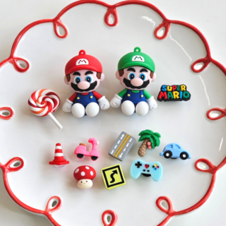 [당일발송] 슈퍼 마리오 신발 장식 세트 브라더스 호환 파츠 잼잼홀릭