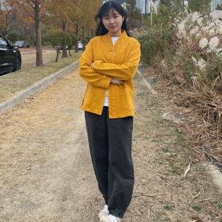 생활한복MZ언니 남여공용 가을 겨울 별문양 이중지 브이넥 생활한복 개량한복 절복 법복 세트