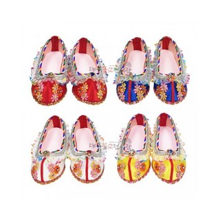 레이스 동녀꽃신 (4색) 법당 동자동녀신발 불교용품 무속용품, 빨강, 1개