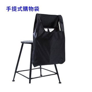 BAGCU 可折疊手提購物袋 牛津布210T材質 附收納包 黑色款, 1個, 黑色-手提收納袋+收納包