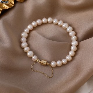 DFMEI 天然珍珠手鍊簡約百搭禮物輕奢手環女小衆設計送閨蜜個性創意手串