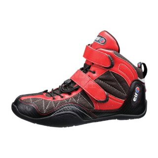【優惠特價】ELF 防摔車靴 EXA-11 EXA11 短筒 車靴 免鞋帶 日本, 紅