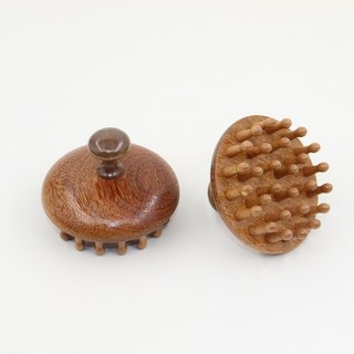 DFMEI 金絲檀圓盤28齒按摩梳頭皮按摩梳頭療養生全身疏通檀木經絡梳, 1個, 龍鳳檀圓盤28齒按摩梳:如圖