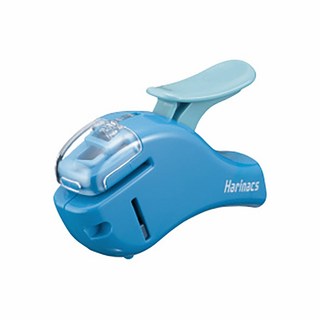 【CHL】KOKUYO Harinacs 無針訂書機 日本文具大賞 免針環保設計 可釘5張與10張 SLN-MSH, 1個, 開孔-5張【藍】, 藍